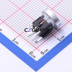 TPB01-107L1S11 Tactile Switch Through hole Component (THT) Switch Round Button Silver - Product Image 2