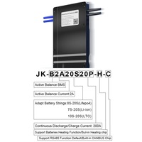 JK-B2A20S20P Power PCBA Smart BMS 8S-20S 24V 48V 60V 72V 200A 2A Active Balance LiFePO4/LTO Sistem Manajemen Baterai Penyimpanan Energi