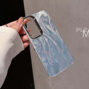 หรูหราเลเซอร์ที่มีสีสันเงินกด Feather Grain TPU โทรศัพท์มือถือสําหรับSamsung Galaxy S21 S22 S23 S24 Ultra A14 A54 - Product Image 4