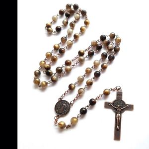 Collares de Joyería Cristiana, Rosarios, Joyería Religiosa, Regalos de Fe, Collar con Colgante de Cruz Vintage Simple y Moderno - Product Image 2