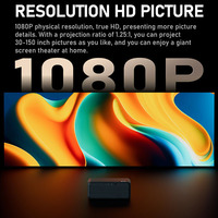 Projecteur de cinéma maison professionnel 1080P 600 ANSI Lumens Haute luminosité Système d'exploitation Android 11 Lampe LED IA 2G Intégré