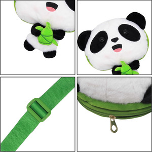 Sac à bandoulière en fausse fourrure d'ours <span class=keywords><strong>panda</strong></span>, petit sac à main moelleux en peluche, sac à main en peluche d'ours <span class=keywords><strong>panda</strong></span>, sac à main en peluche de dessin animé pour femmes - Product Image 2