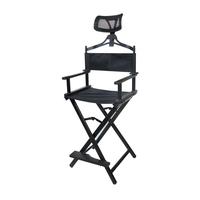Chaise de Maquillage Professionnelle Pliante Portable pour Réalisateur avec Tables Latérales Doubles pour Rangement – Chaise d'Artiste Maquilleur