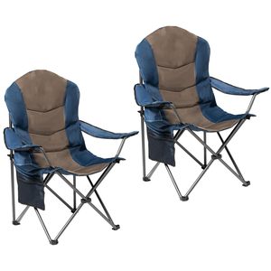 Huge Oversize Sturdy Heavy Duty Portable Easy Carrying Free Assembly <b>Padded</b> Fabric Metal Folding Fishing Camping <b>Chair</b> - Product Image 3