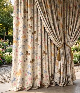 Colorful Watercolor Unicorn Art <b>Curtain</b> Velvet Or Blackout Art Nouveau <b>Window</b> Each Panel Luxury <b>Window</b> Drapes for Living Room - Product Image 1