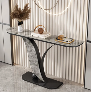 Meubles modernes en acier inoxydable, <span class=keywords><strong>console</strong></span> en marbre, table <span class=keywords><strong>console</strong></span> <span class=keywords><strong>dorée</strong></span> avec miroir - Product Image 6