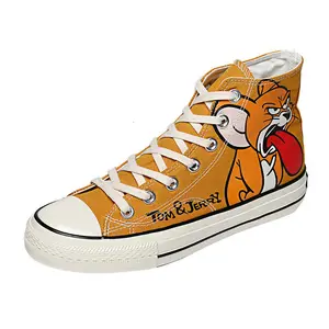 Customized high-quality Whole Sale Graffiti Mouse&Cat Canvas Shoes for Men&Women