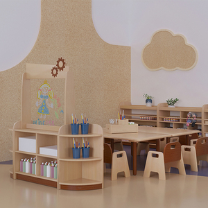 ชุดมุมกิจกรรมอ่านหนังสือแบบเงียบสไตล์มอนเตสซอรี่ สำหรับสถานรับเลี้ยงเด็ก โรงเรียนอนุบาล ห้องสมุด และเฟอร์นิเจอร์ห้องเด็ก - Product Image 2