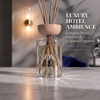Diffuseur de parfum sans flamme NOVA Luxury |   Diffuseur d'ambiance en verre 200 ml, écologique, sans alcool, longue durée, disponible en OEM et ODM
