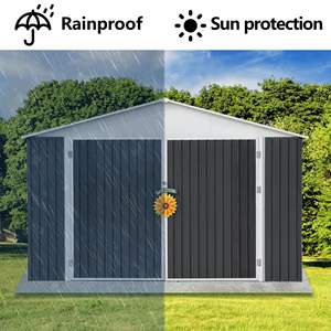 Paquet complet Carport Garage mobile en plein air Protection solaire Couverture de pluie Maison en tôle Maisons préfabriquées - Product Image 4