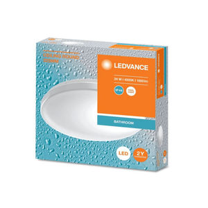 Plafonnier LED rond Ledvance pour salle de bain, 24W, 1800Lm, 4000K, diamètre 325mm, design moderne, montage en surface, corps en plastique - Product Image 2