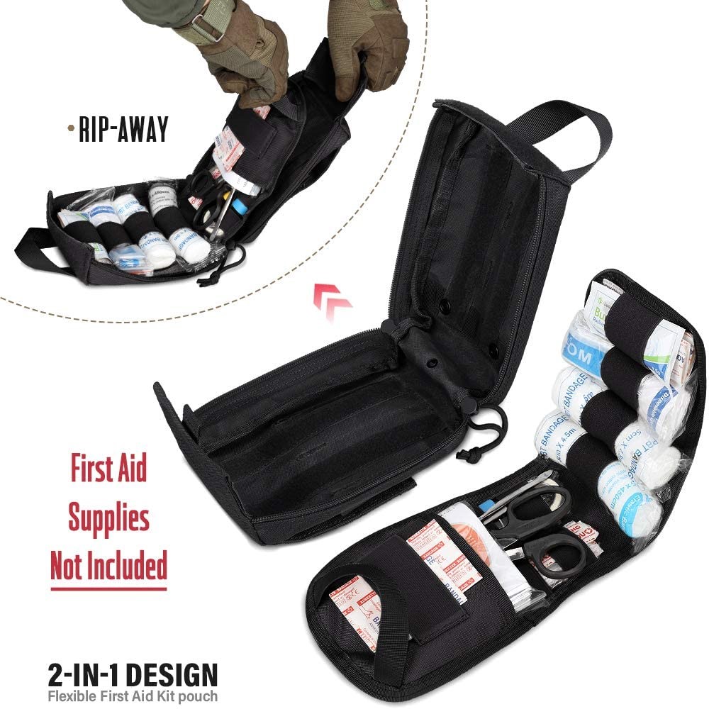 product-750-750 FREE SAMPLE Tactical Rip Away First Aid Pouch, Laser-Cut Design Molle Bag Survival Pouches Emergency Medical