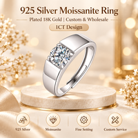 Bagues de fiançailles de luxe en argent sterling 925 avec diamant Moissanite, ajustables, pour mariage et soirée, meilleur cadeau