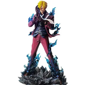 25cm PVC modello figura giocattolo Sanji Anime unico Pop fumante <span class=keywords><strong>diavolo</strong></span> statua nuovo regalo per bambini Action Figure - Product Image 4