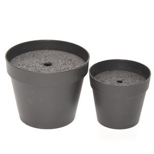 Usine directe grands pots de fleurs en <span class=keywords><strong>plastique</strong></span> noir avec couvercles au design scandinave simples au sol pour balcon familial et plantation - Product Image 5