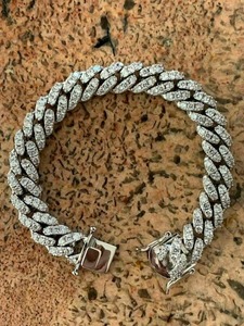 Bracelet cubain en moissanite très demandé, bijoux haut de gamme avec fermoir sécurisé et brillance durable, offre en gros - Product Image 1