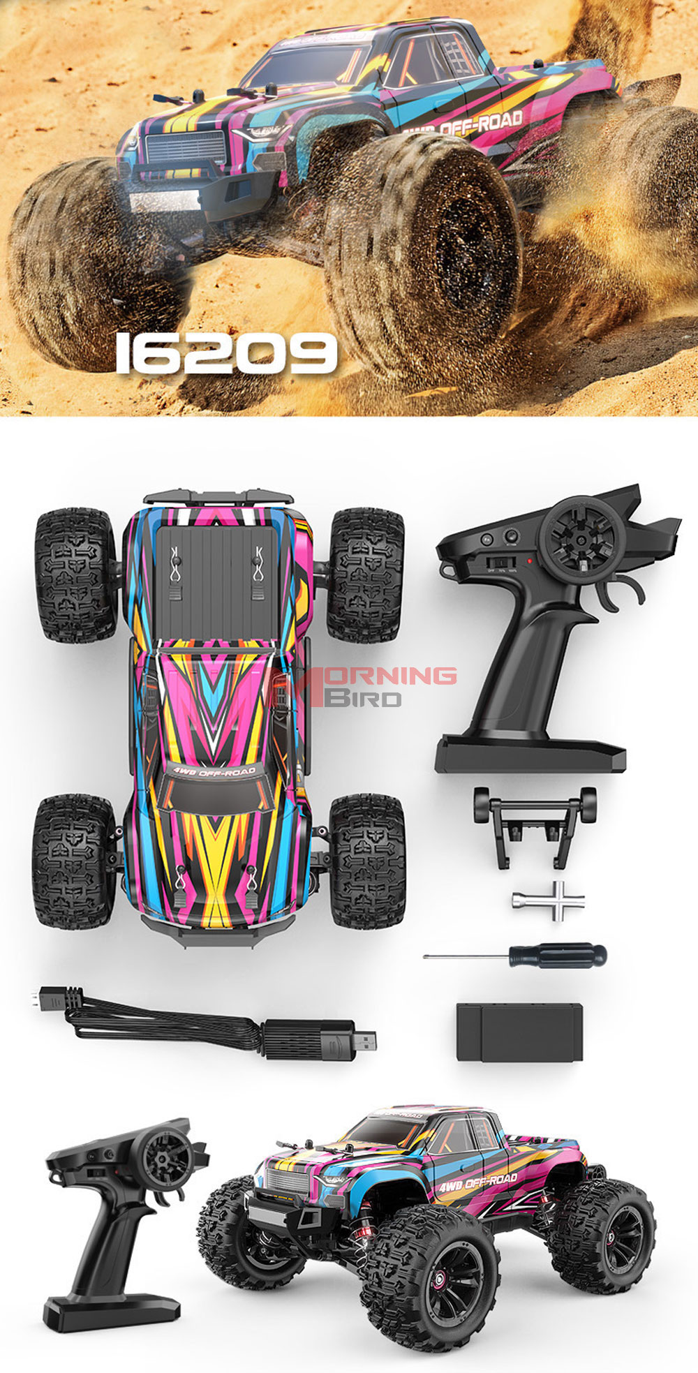 Hyper Go MJX 16209 RC Cars - High Speed, 4WD off-Road Racing