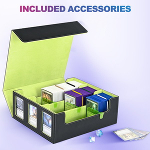 <span class=keywords><strong>JUZI</strong></span> 1800+ PU-Leder Tragbare Aufbewahrungsbox für Yugioh Pokemoned Karten mit Eigenem Logo Großhandel Side-Load Commander TCG Deck Box - Product Image 4