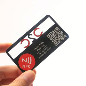 Latest Design Customized Contactless Smart <b>Metal</b> Card Rfid Nfc <b>Metal</b> Business Card With Box - Product Image 1