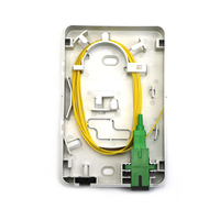 Mini Caja Terminal de Fibra Óptica FTTH para Montaje en Pared, Placa Frontal de ABS con Pigtales Integrados para Instalación en Premises
