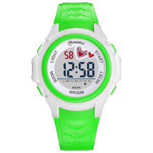 MINGRUI 8576122 <span class=keywords><strong>Orologio</strong></span> Digitale LED da Donna Nero Blu Rosa <span class=keywords><strong>Viola</strong></span> Rosso Impermeabile 3 Atm in Plastica - Product Image 3