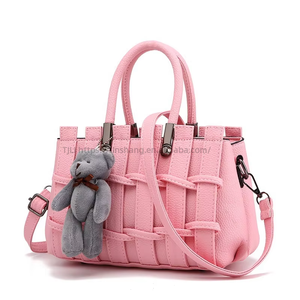 Good Quality Fashion Ladies <b>Shoulder</b> Bags Brands Trendy Designer Luxury Women's Handbags With Bear Doll - Product Image 4