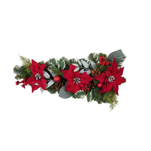 Venta al por mayor en forma de lágrima decoraciones para el hogar Navidad Swag Pvc flor artificial decoración Swag - Product Image 1