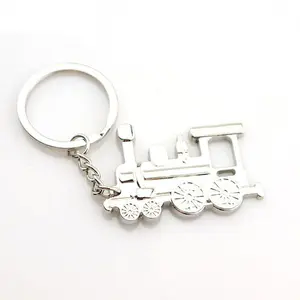 공장 사용자 정의 로고 3D 빈 기관차 열쇠 고리 기차 모양의 펜던트 회사 광고 선물 합금 금속 열쇠 고리