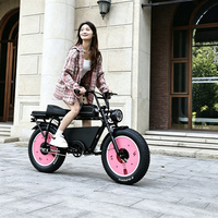 Vélo Électrique Rétro Tout-Terrain pour Adultes, Moteur Central, Pneus Larges, 15 Ah, 20 Pouces, 750 W