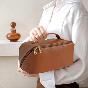 Waterproof Portable Pouch Open Flat Toiletry Bag <b>Make</b> up Organizer Bag with Divider and Handle - Product Image 2