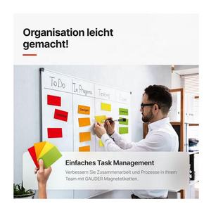 Letreros magnéticos reutilizables para escribir en <span class=keywords><strong>pizarra</strong></span> blanca, <span class=keywords><strong>pizarra</strong></span>, tablero Kanban y <span class=keywords><strong>nevera</strong></span>-Tarjetas magnéticas con marcador - Product Image 3