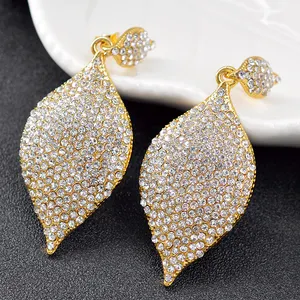 2022 New Hot Selling 14K White Gold Plated Flower Diamond Women Girls Cubic Zirconia Crystal Hypoallergenic Fashion Stud Earring