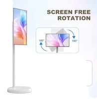 Téléviseur LED intelligent portable de 32 pouces avec interface 4K, boîtier blanc pour appareils électroménagers et éducation, écran de 24 pouces pour regarder des films