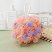 Éponge de bain en filet de nylon avec logo personnalisé, éponge de bain en forme de boule, éponge de bain en forme de sling, éponge de bain en forme de loofah, éponge de bain en maille, éponge de bain pour le dos, éponge de bain pour la douche