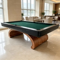 Table de billard de luxe moderne en bois massif, design haut de gamme, 7, 8 ou 9 pieds, pour salle à manger familiale, vente chaude 2026