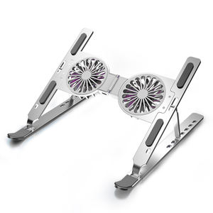 Elevador ajustable para computadora, soporte para computadora portátil, soporte plegable para computadora portátil de aleación de aluminio con <span class=keywords><strong>ventilador</strong></span> de refrigeración - Product Image 1