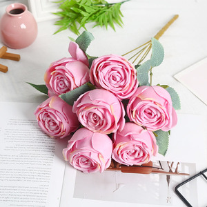 Flor de simulación de rosa de concubina Imperial, decoración de escritorio de boda súper realista, decoración de patio al aire libre, Romántica - Product Image 4
