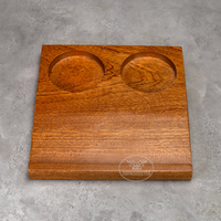 Plateau de dégustation personnalisé en bois de Sapele et Noyer pour vin, boissons, café, thé, restaurant, exposition, plateau à tasses à café, plateau à boissons