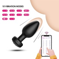 Fernbedienungsfähiger Weicher Silikon-Analplug Männlicher Prostata-Massagestab Erwachsenen-Gay-Produkte Vibrierendes Analsex-Spielzeug