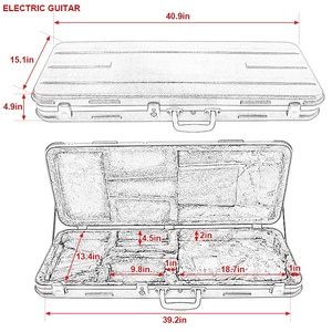 Estuche Rígido Personalizado para <span class=keywords><strong>Guitarra</strong></span> Eléctrica, Estuche Protector de ABS para <span class=keywords><strong>Guitarra</strong></span> - Product Image 3