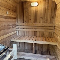 Bon marché Salle de sauna de style moderne à prix réduit pour 3 personnes avec générateur de vapeur et design finlandais