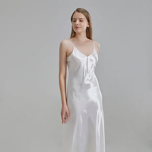 22 Momme 100% pijamas de seda de morera pura para mujer, vestido sencillo elegante, vestidos de seda de grado 6A - Product Image 5