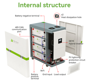 高效转换20KW 30KW 40KW 50KW全套混合太阳能家用商用系统，带集成电池组 - Product Image 2