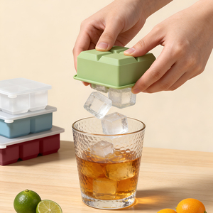<span class=keywords><strong>Bac</strong></span> à glaçons en silicone souple, plusieurs tailles et couleurs, glaçons faciles à démouler, antiadhésif, congélation rapide pour les boissons d'été - Product Image 5