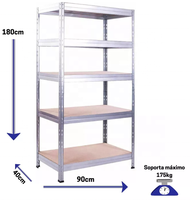 Étagère métallique robuste à 5 niveaux, unité de rangement en acier réglable, étagère utilitaire polyvalente pour l'organisation de la maison