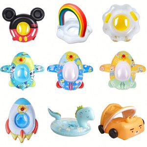 ห่วงยางว่ายน้ำเด็กแบบหนา ลายการ์ตูน รุ่น F พร้อมที่จับรูปพวงมาลัย - Product Image 6