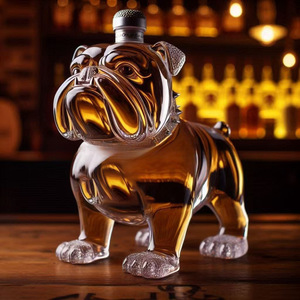 Nouvelle carafe à vin en verre en forme de chien, en verre borosilicate de haute qualité, pour bar, design et logo personnalisés, nouvel emballage - Product Image 1