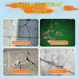 Peinture de sol autolissante époxy à sable coloré, effet marbre, imperméable, résistante aux rayures, à l'usure et antidérapante, liquide pour - Product Image 3