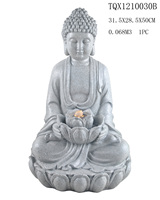 Fontaine Bouddha LED en résine avec finition brillante pour intérieur/extérieur – Vente chaude en gros pour la décoration artistique