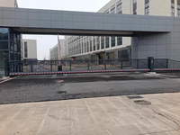 Puerta de Entrada Eléctrica Retráctil Inteligente, Puerta de Seguridad Automática de Alta Resistencia para Uso Comercial e Industrial